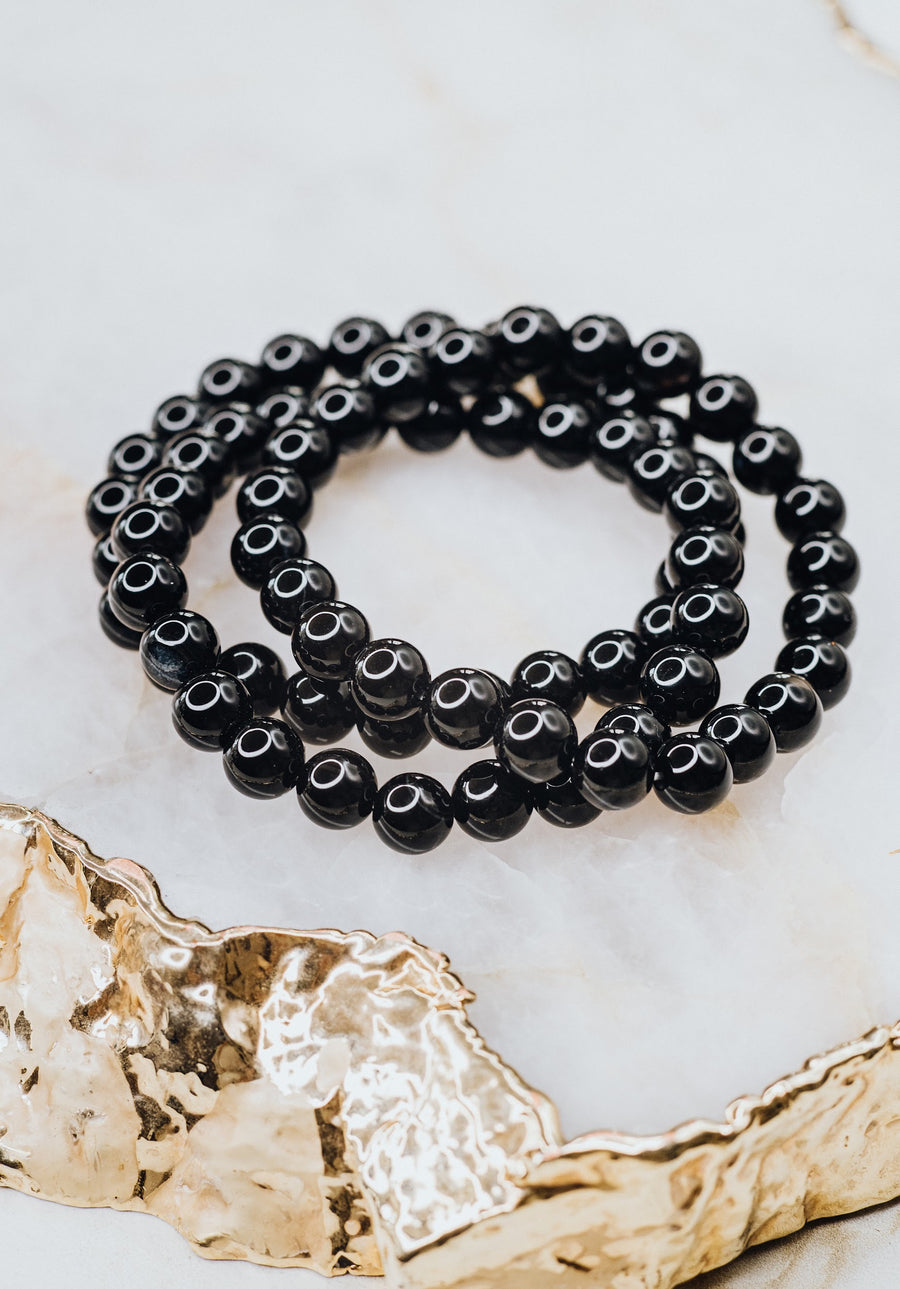 Black Onyx beaded bracelet