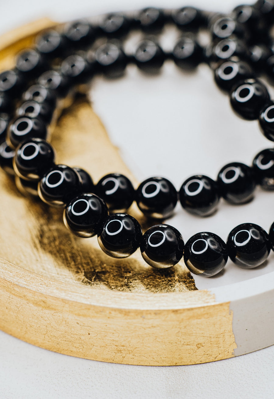 Black Onyx beaded bracelet