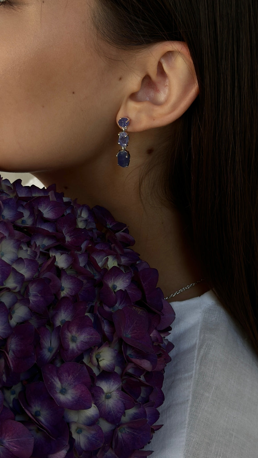 Tanzanite triple earrings