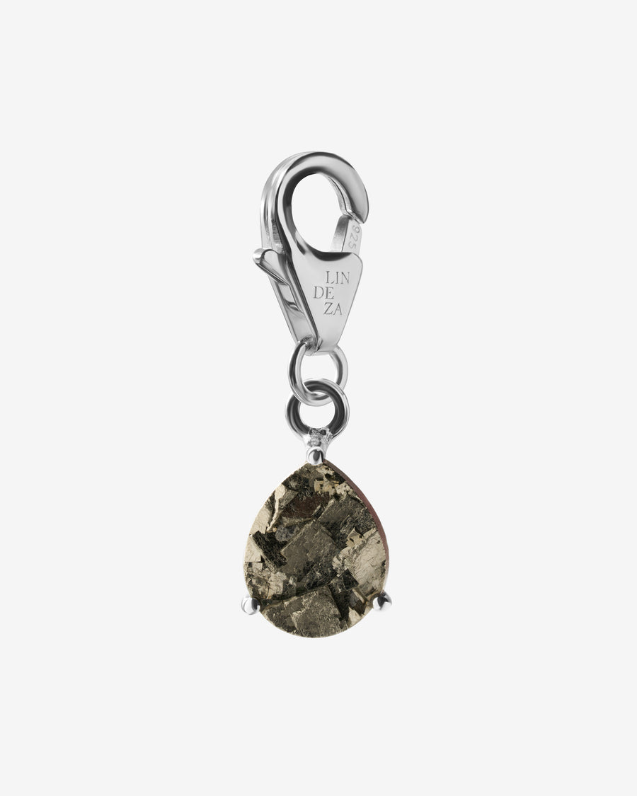 Pyrite silver charm