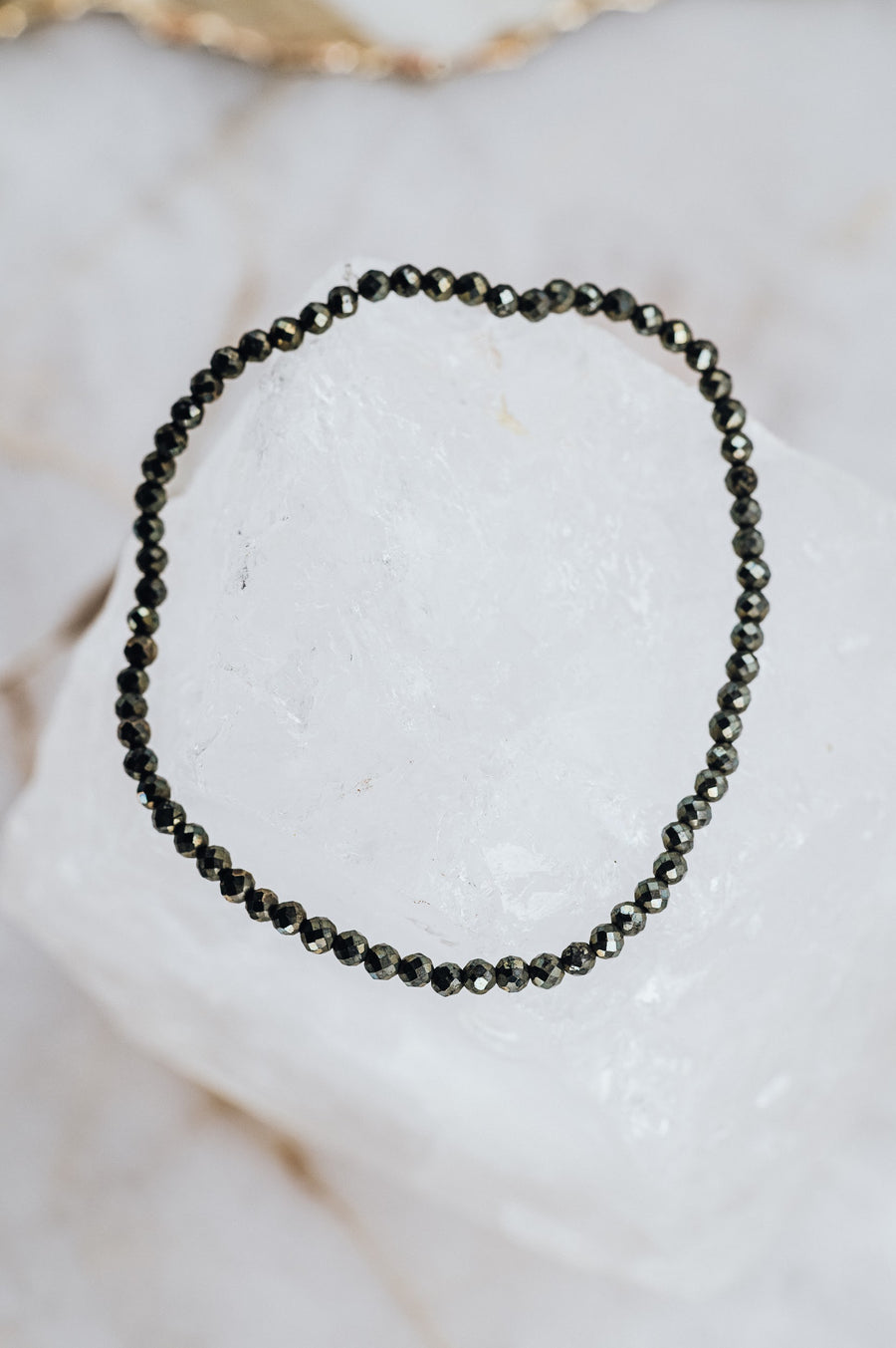 Pyrite faceted bracelet