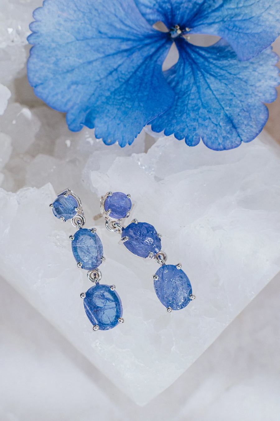 Tanzanite triple earrings