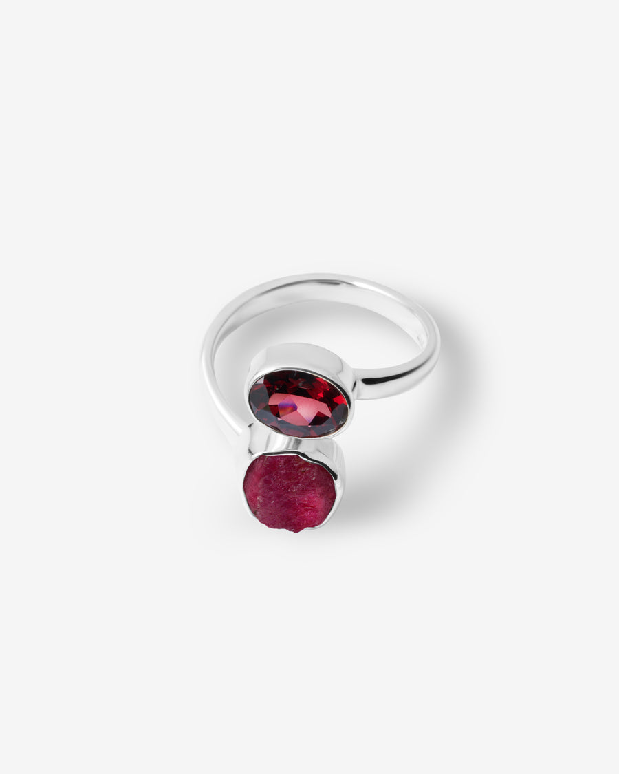 Garnet + Ruby oval ring