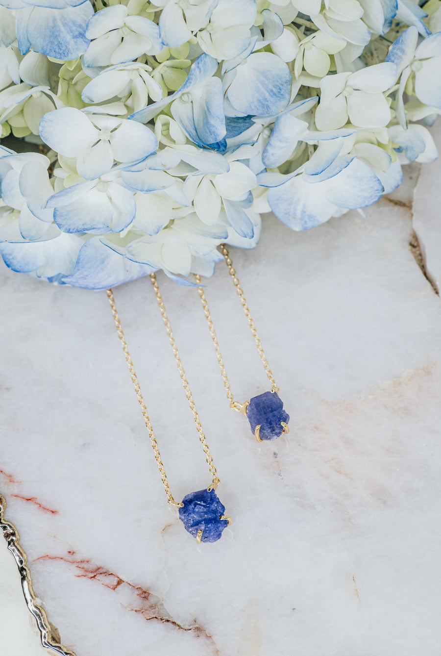 Tanzanite 18K gold plated necklace