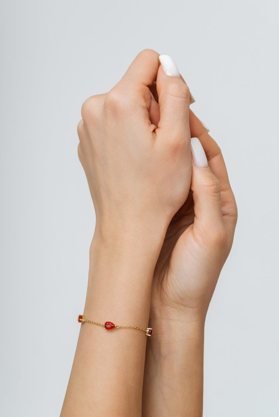 Carnelian teardrop bracelet