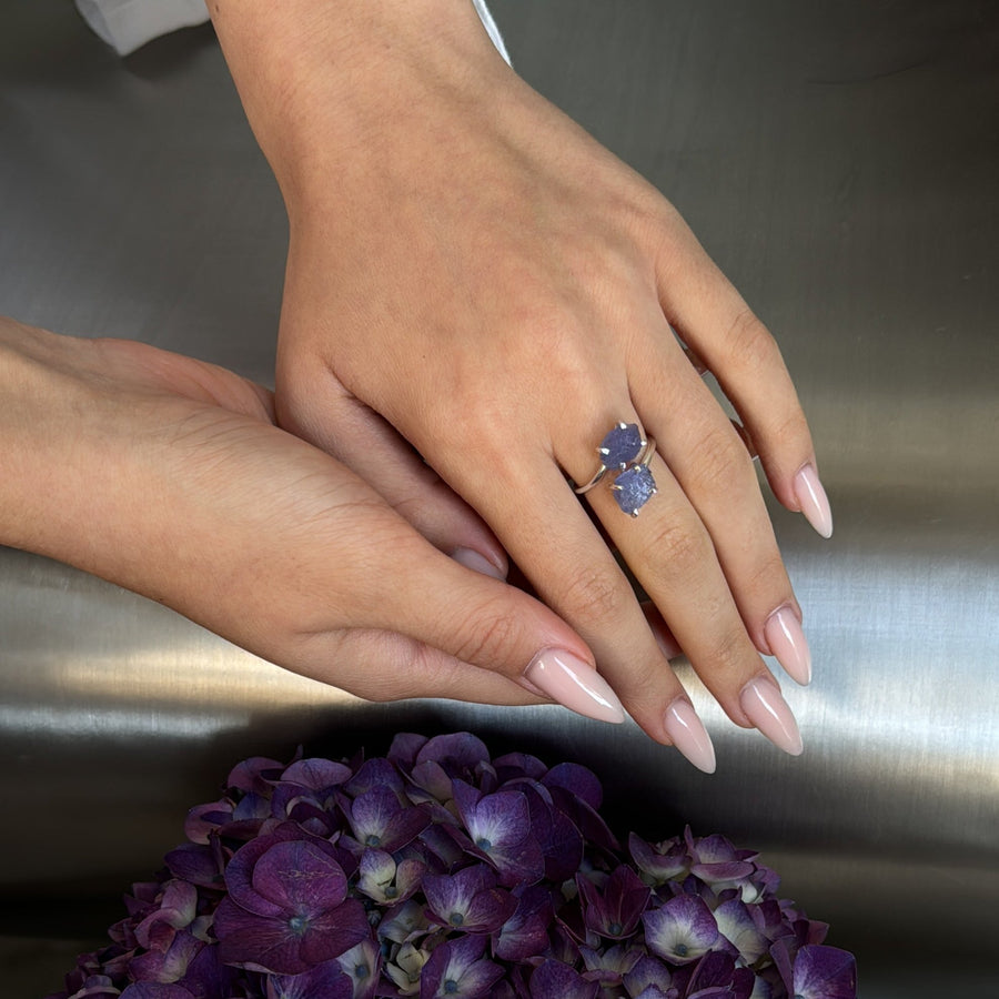 Tanzanite double ring