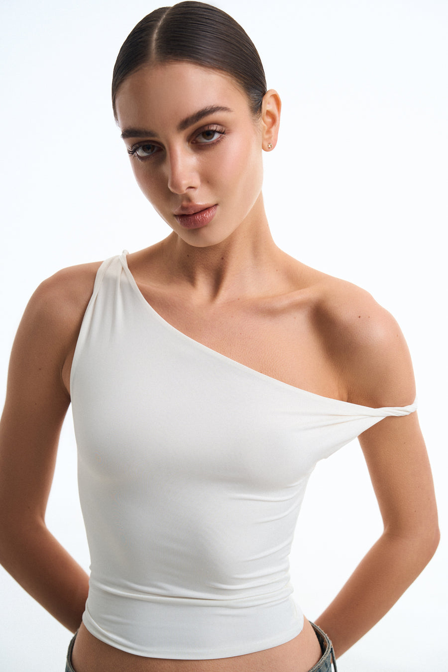 Clear quartz stud earrings