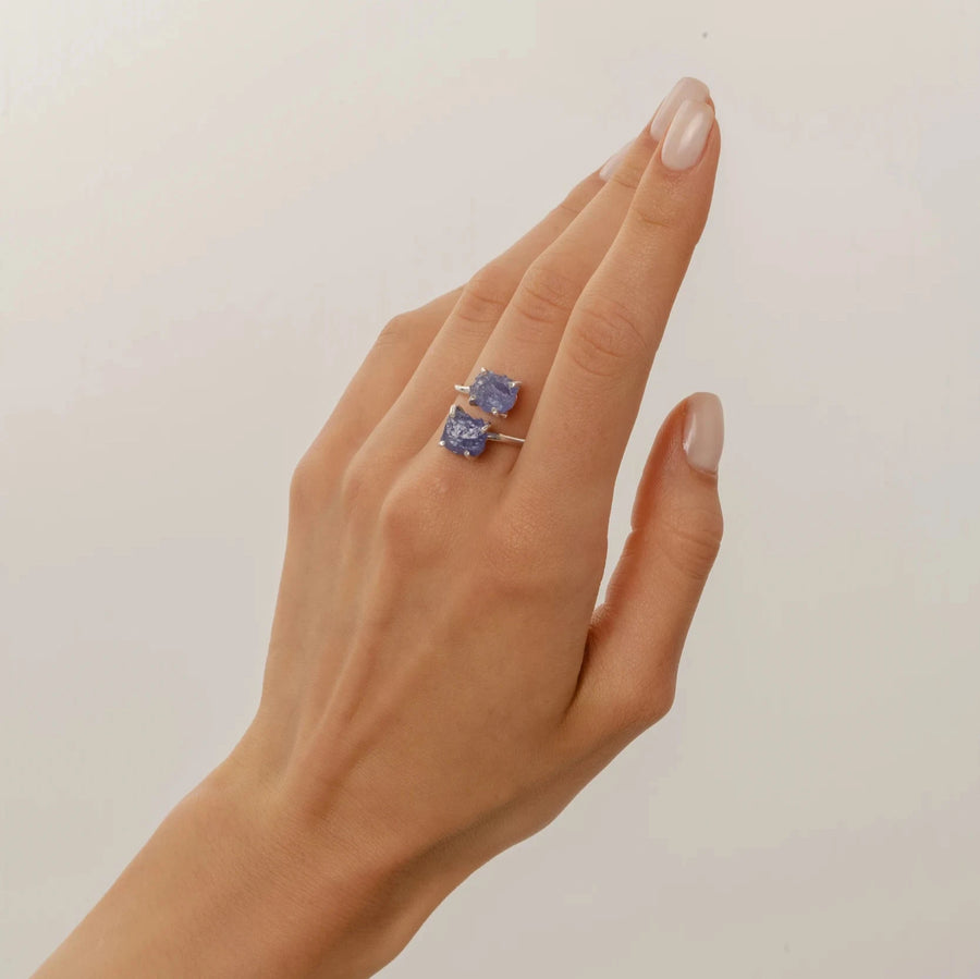 Tanzanite double ring