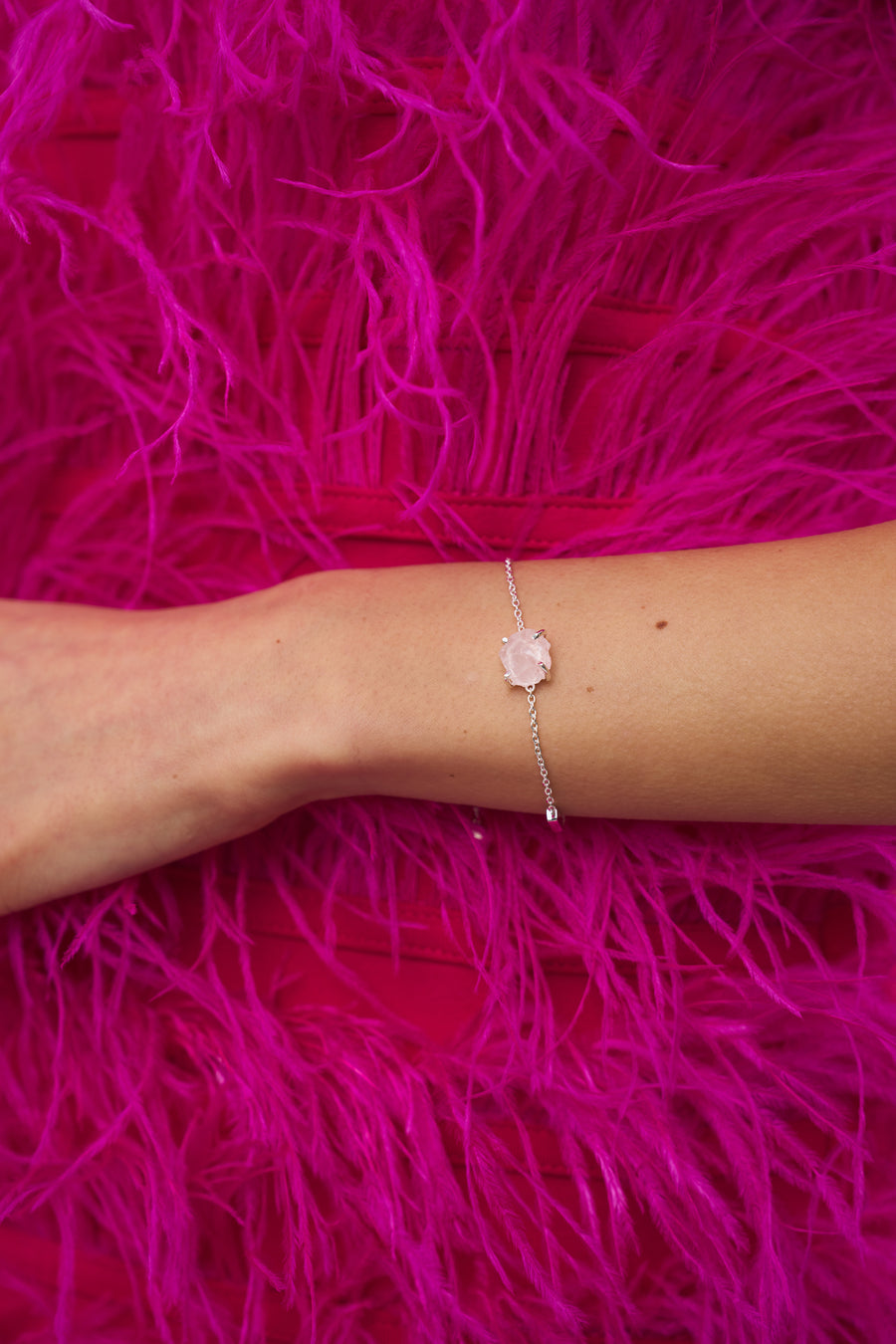 Rose quartz "LOVE" intention bracelet