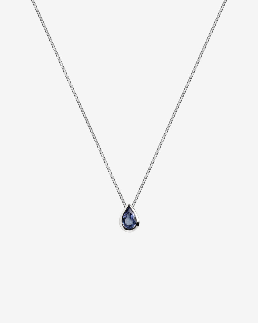 Tanzanite teardrop necklace