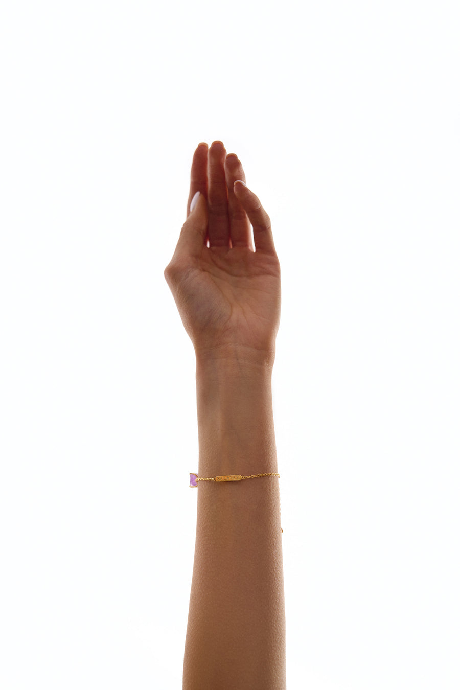 Amethyst "BALANCE" 18K intention bracelet
