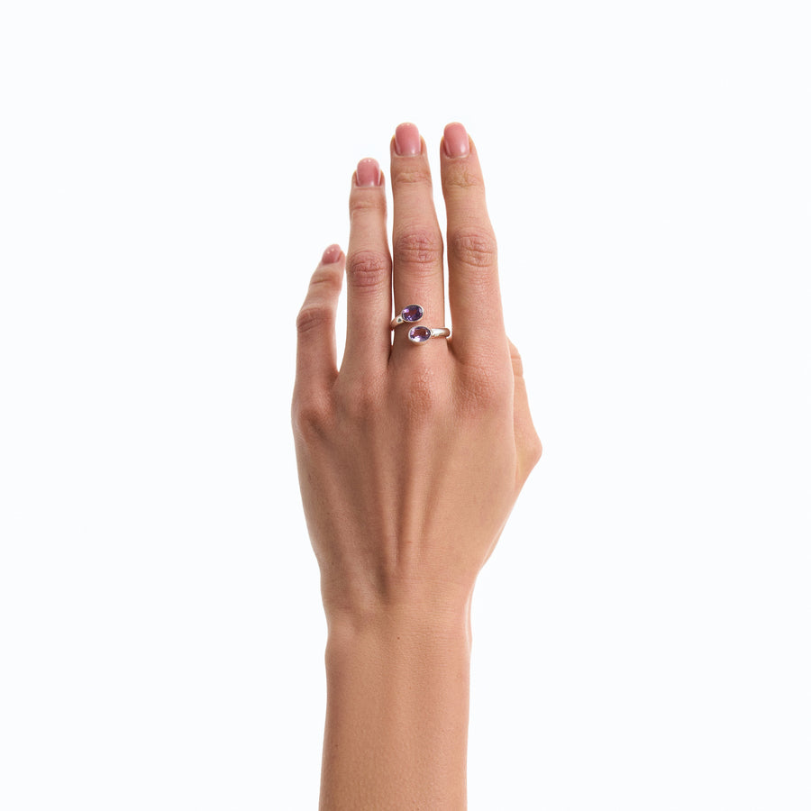 Bague ovale en Améthyste