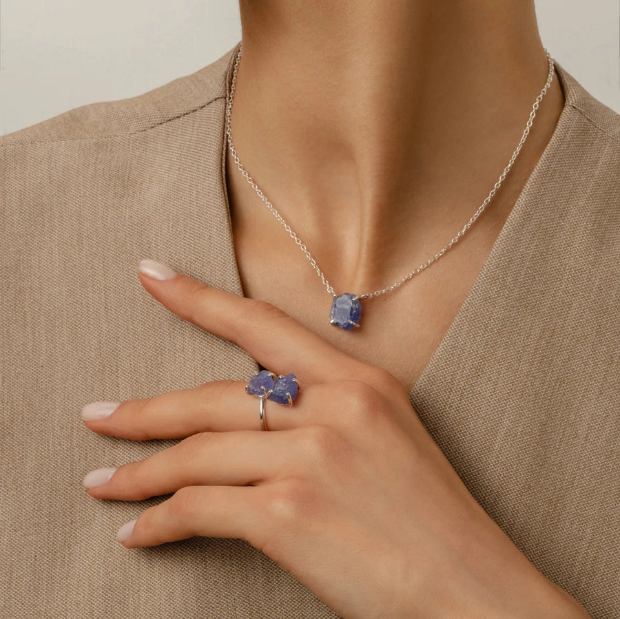 Tanzanite double ring