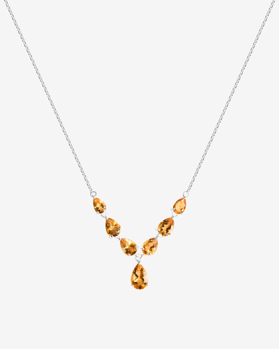 Citrine teardrop necklace