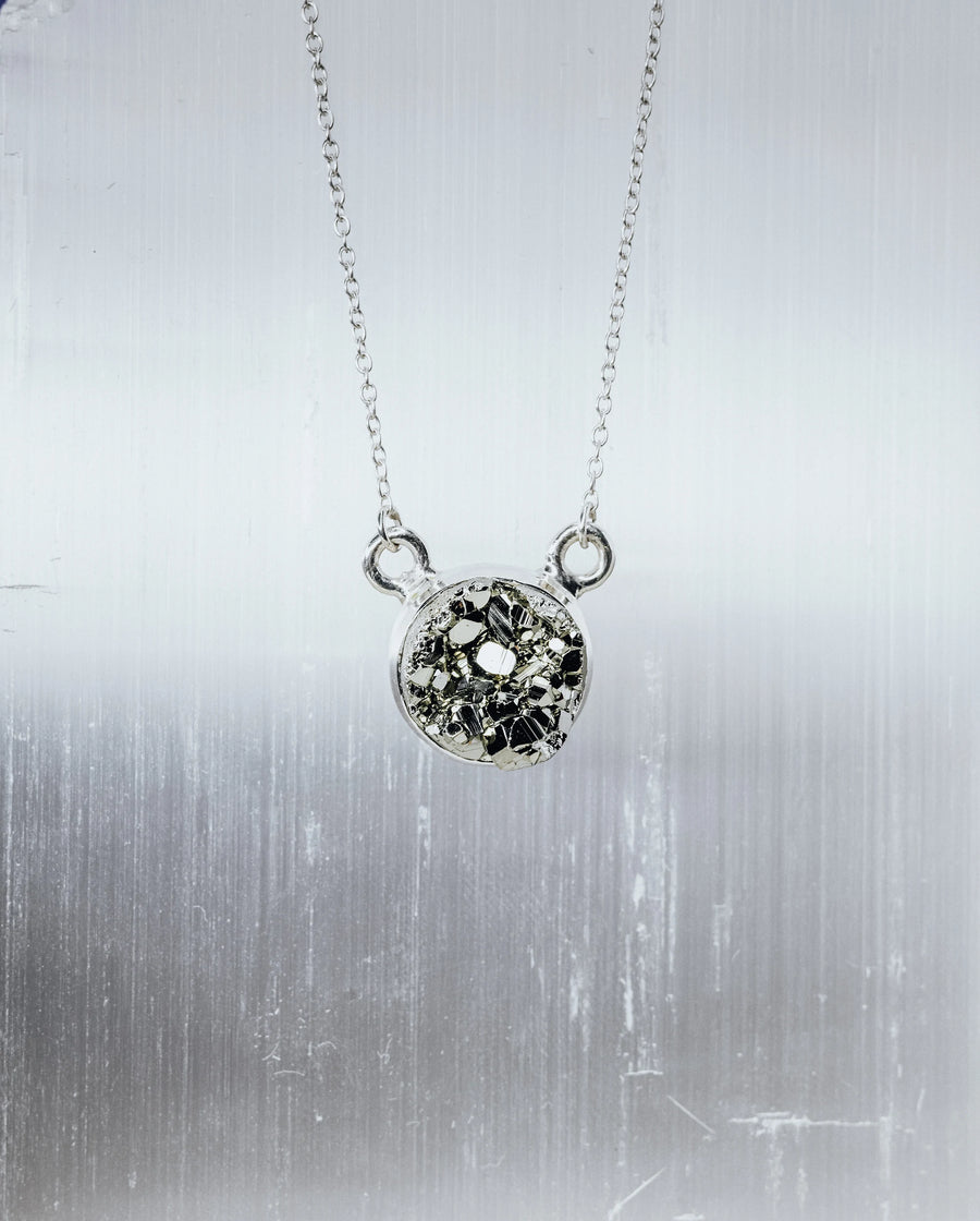 Pyrite round necklace