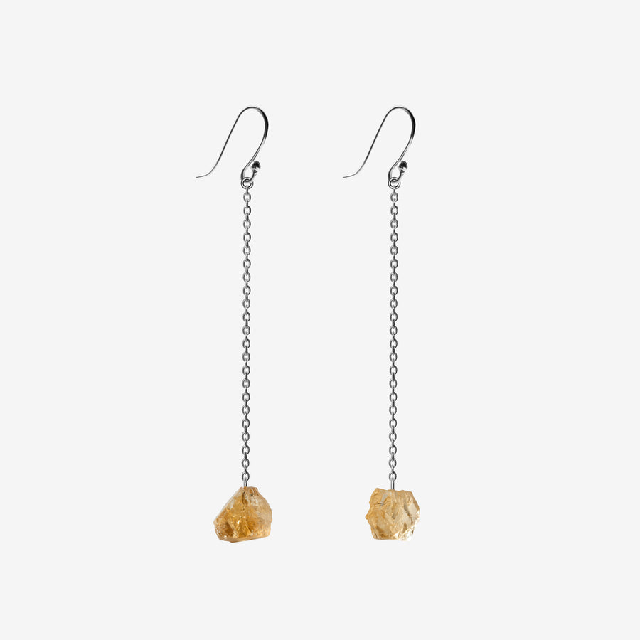 Citrine drop hook earrings
