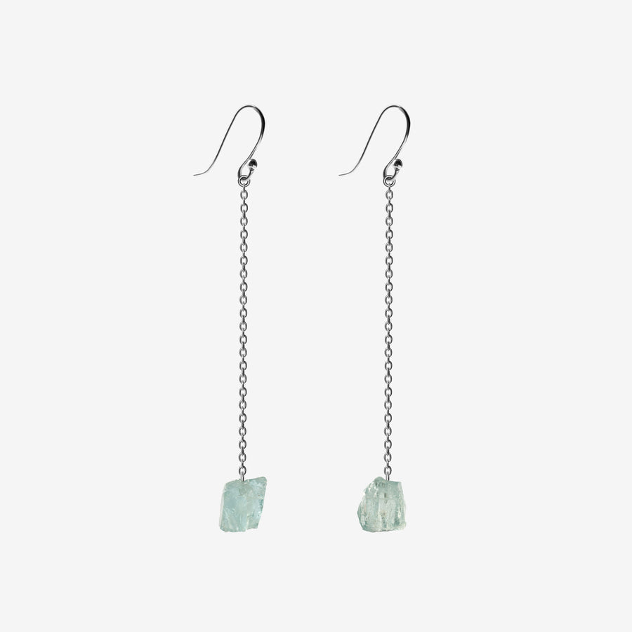 Aquamarine drop hook earrings