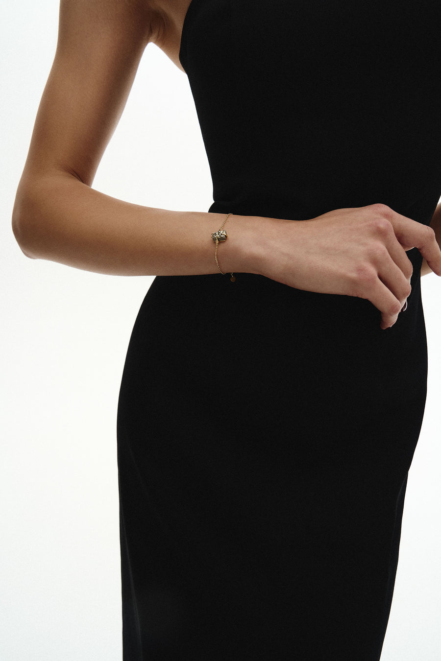 سوار بحجر البيريت مستطيل الشكل