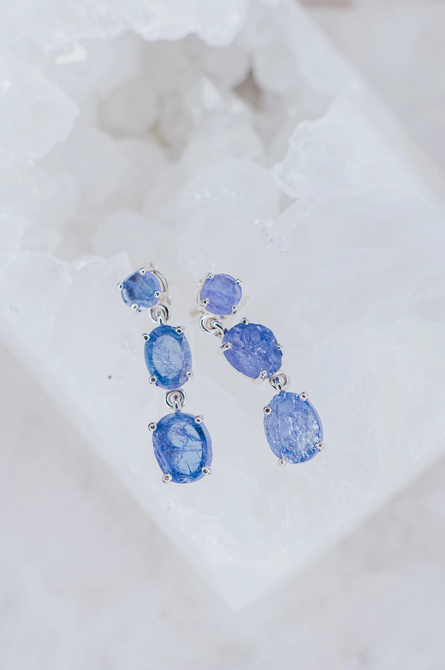 Tanzanite triple earrings