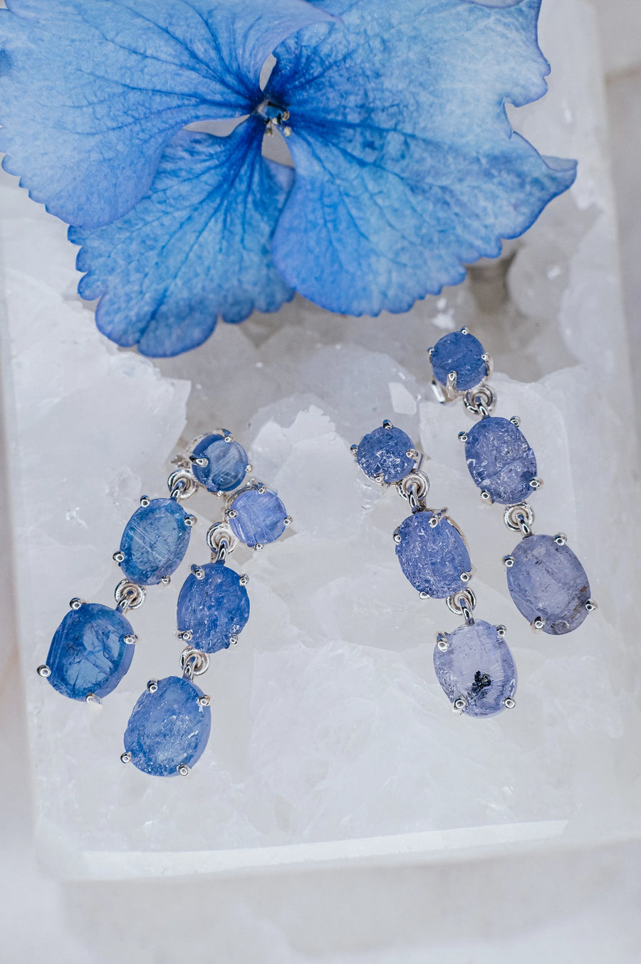 Tanzanite triple earrings