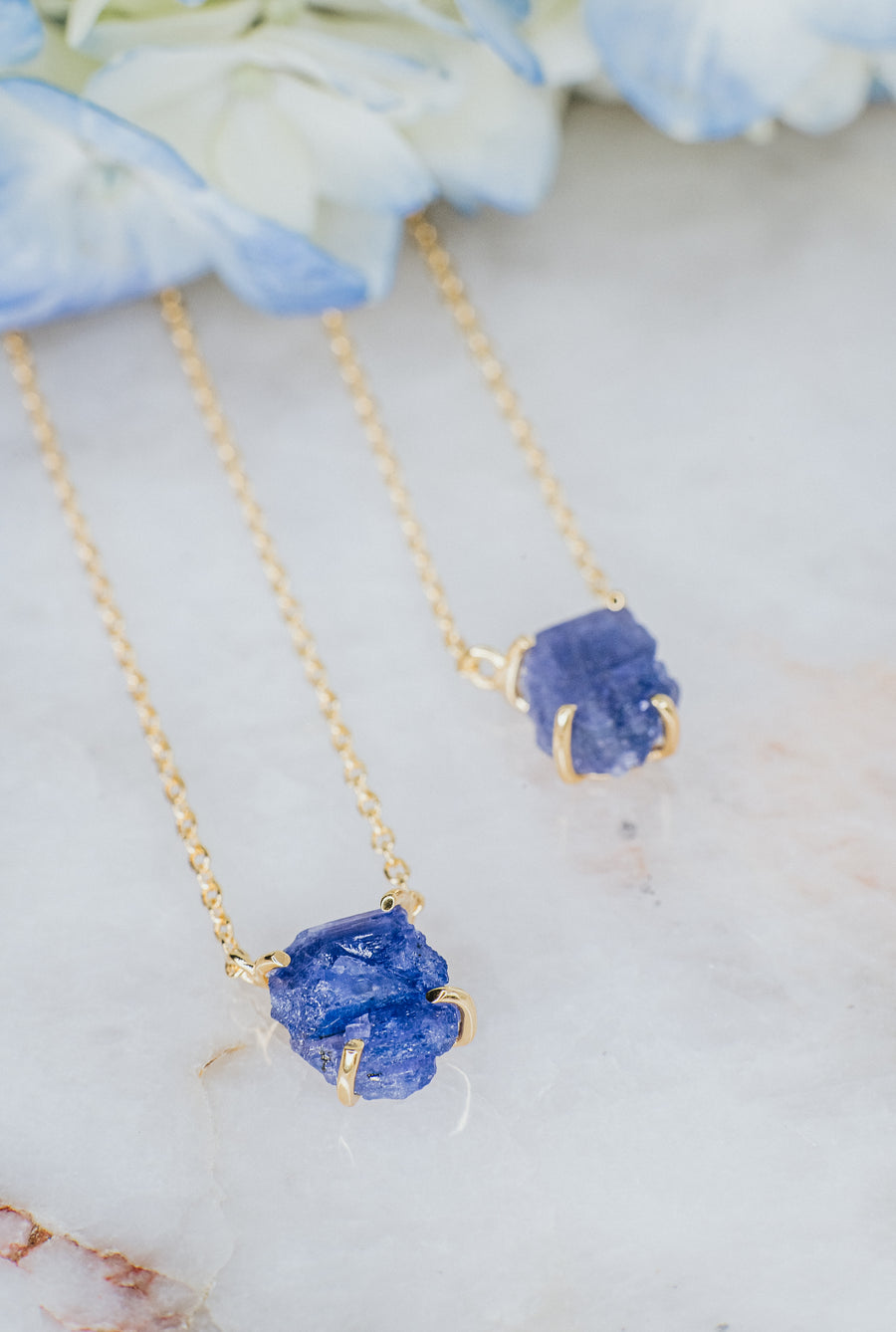 Tanzanite 18K gold plated necklace