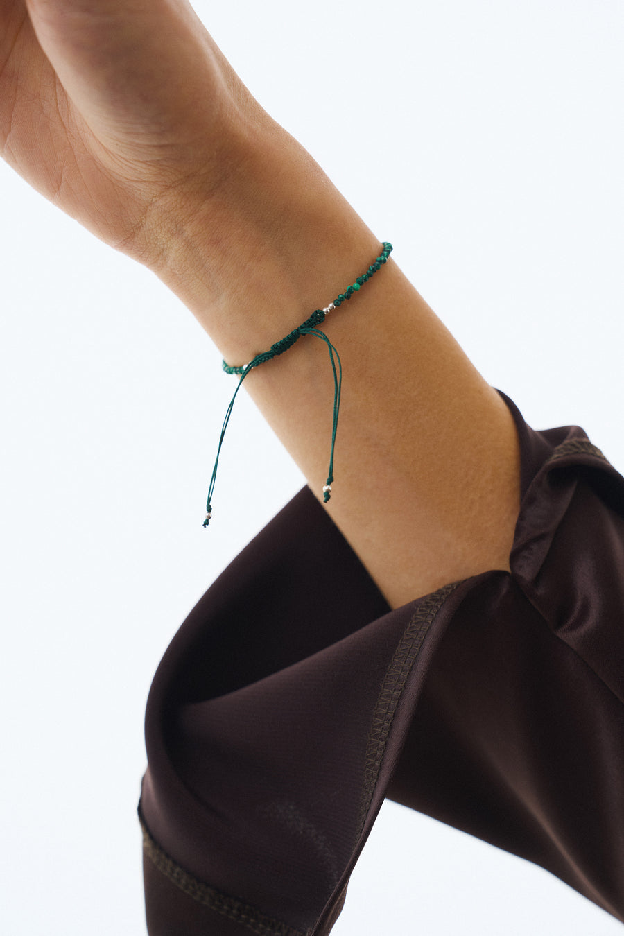 Bracelet tressé en Malachite