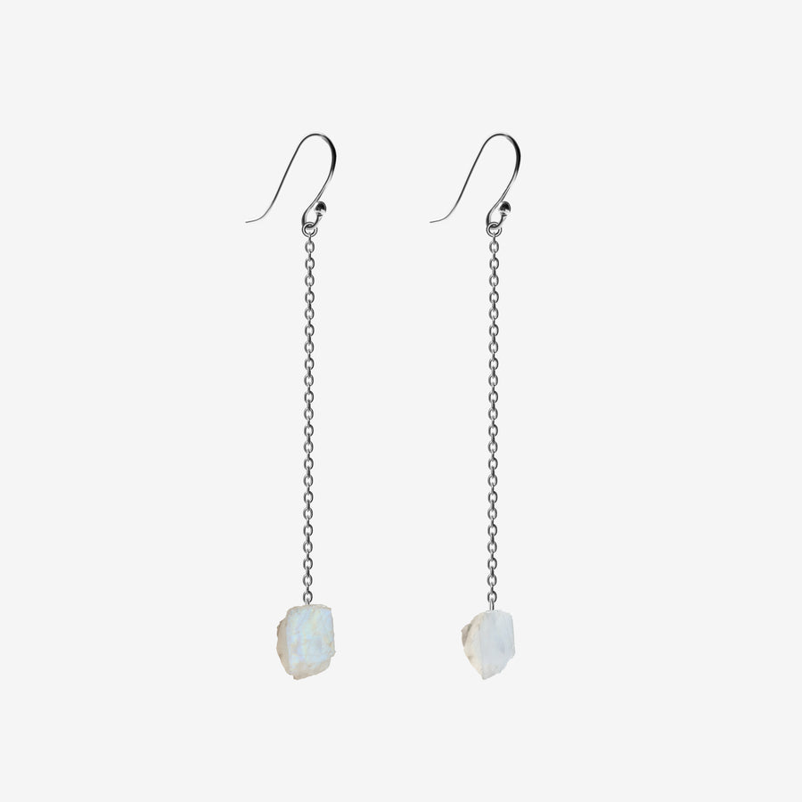 Moonstone drop hook earrings