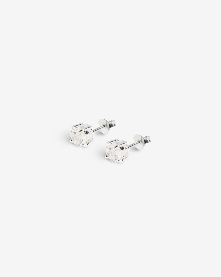 Clear quartz stud earrings