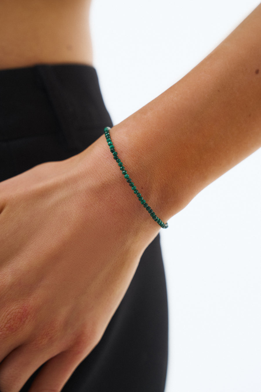 Bracelet à facettes en Malachite