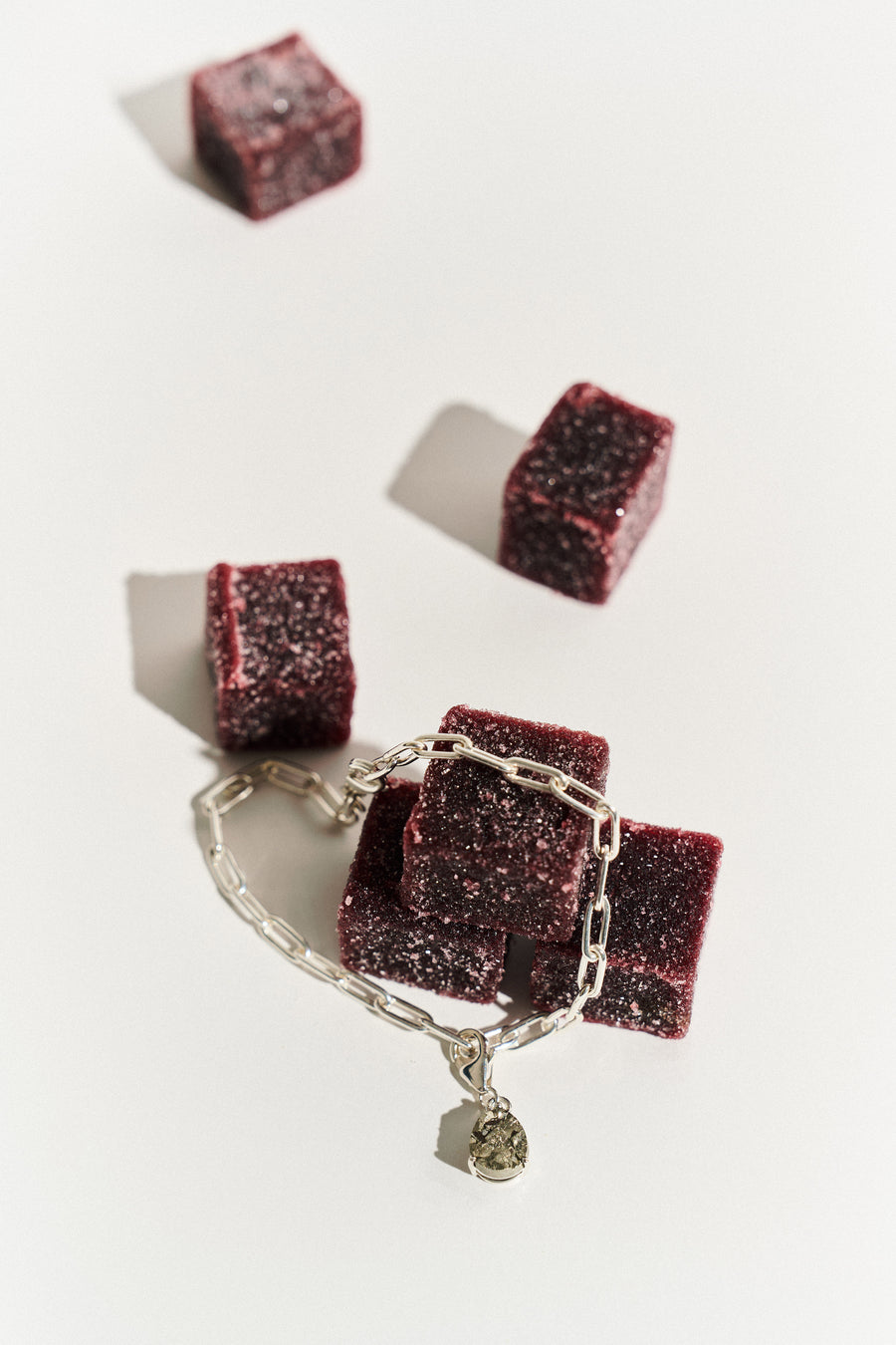 Pyrite silver charm
