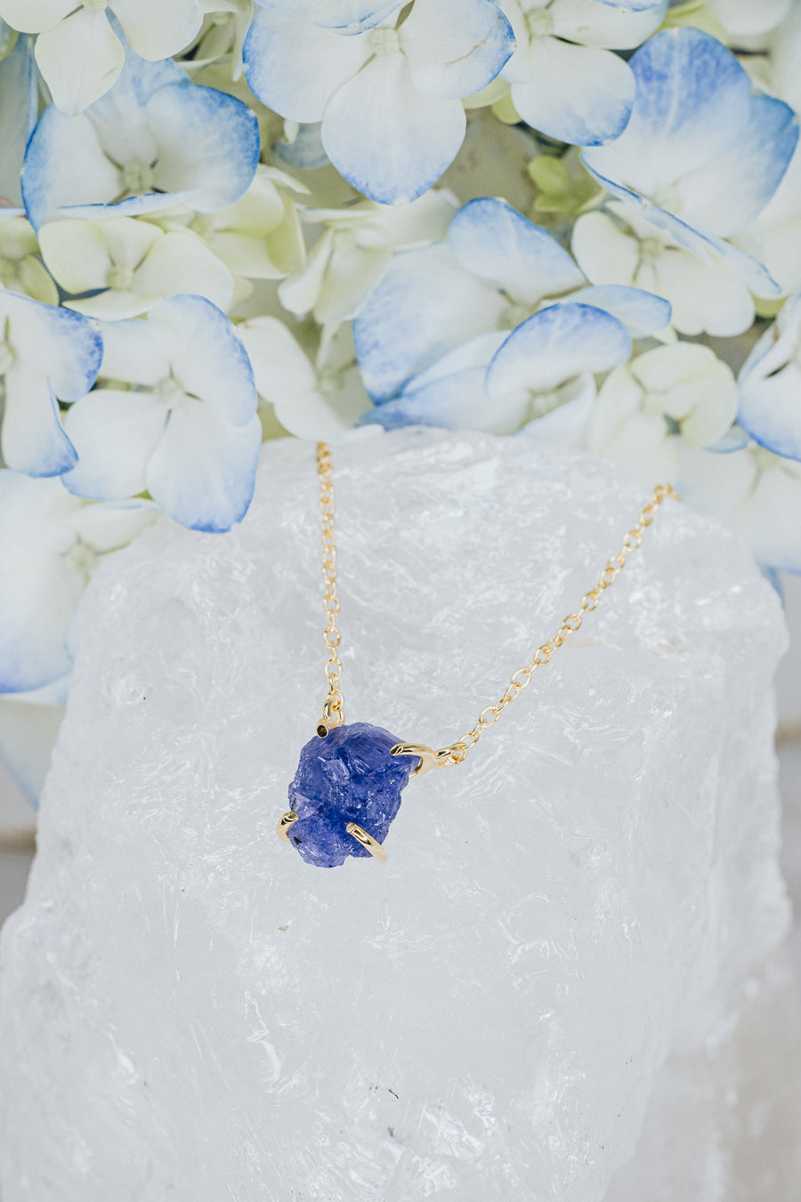 Tanzanite 18K gold plated necklace