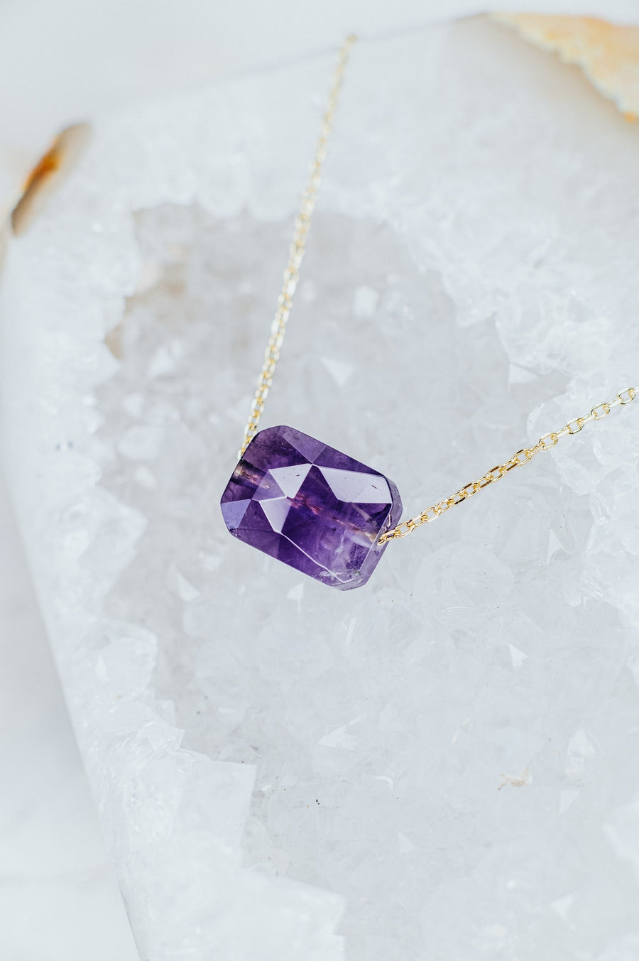 Amethyst sterling silver necklace