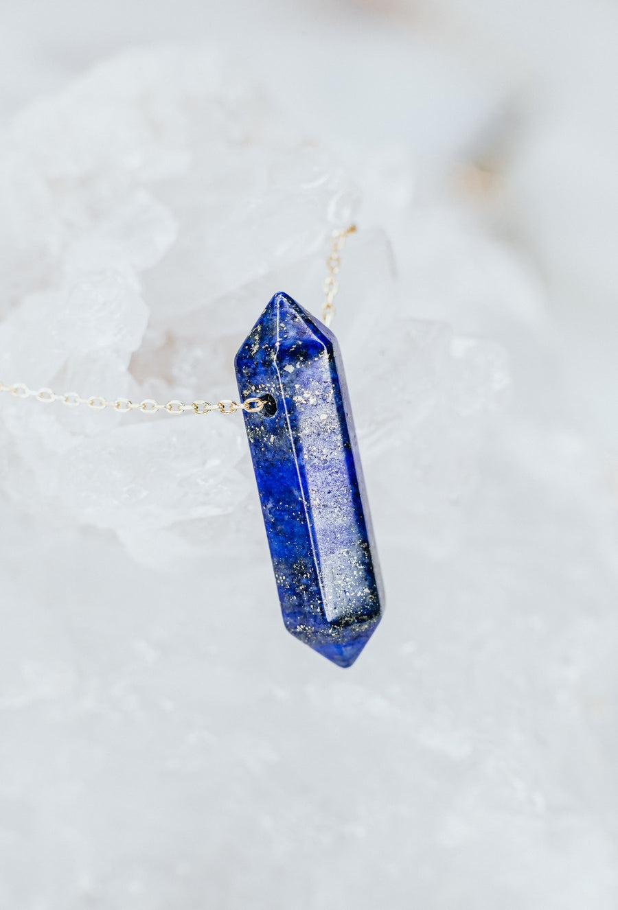 Lapis Lazuli point necklace