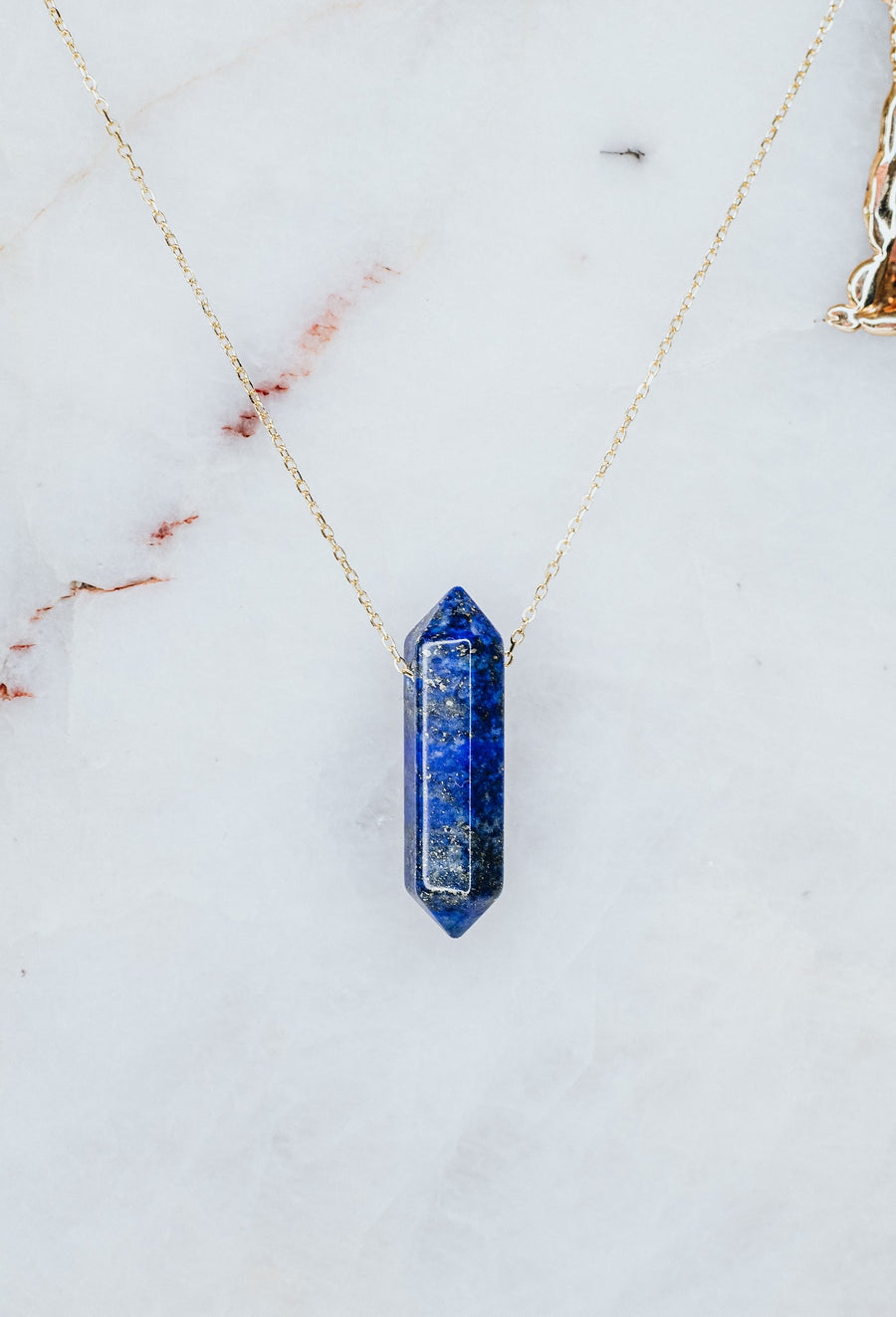 Lapis Lazuli point necklace