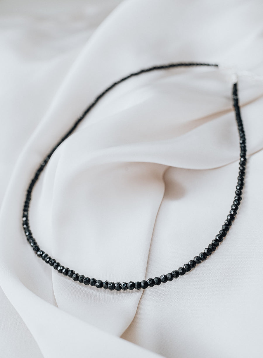 Black Onyx silver necklace