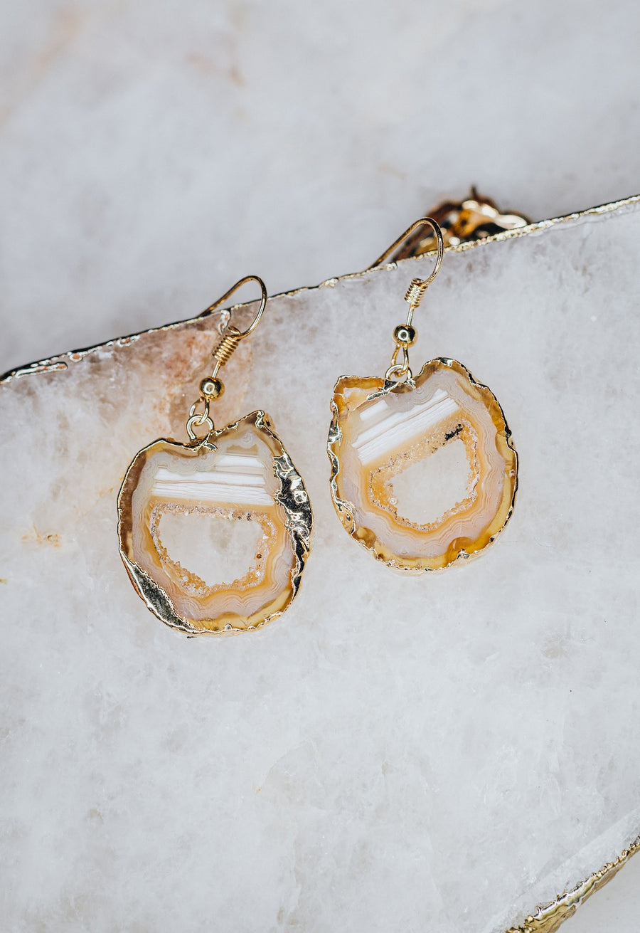 Geode agate earrings 10
