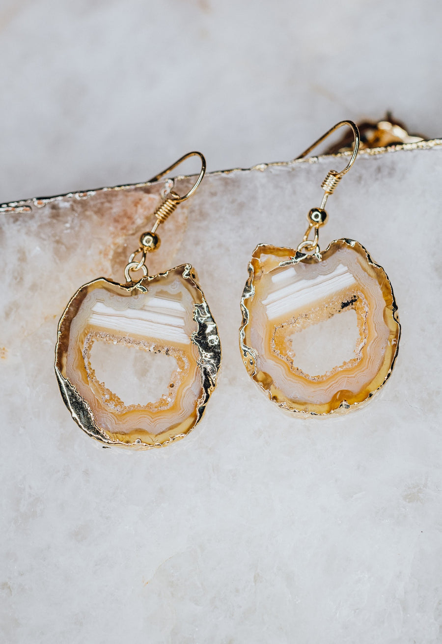 Geode agate earrings 10